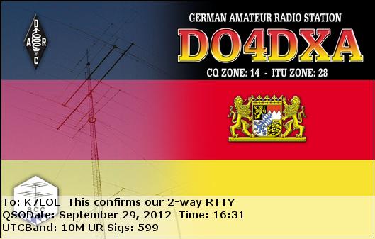 K7LOL ham radio QSL cards