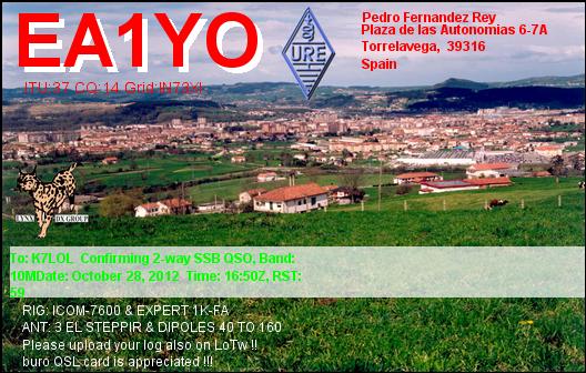 K7LOL ham radio QSL cards