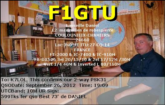 K7LOL ham radio QSL cards