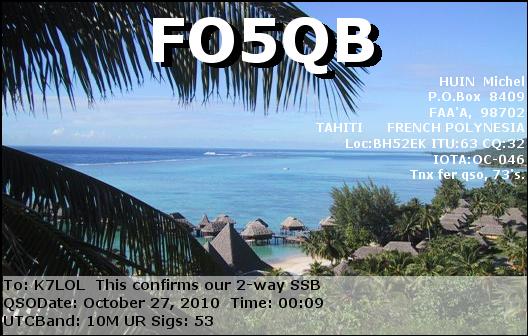 K7LOL ham radio QSL cards