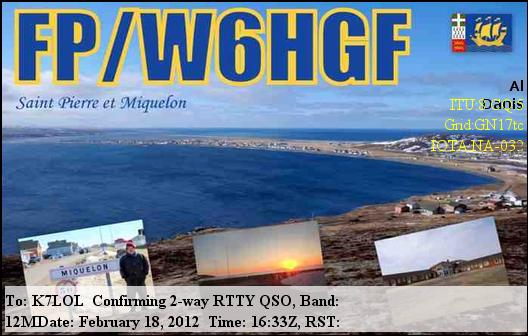 K7LOL ham radio QSL cards