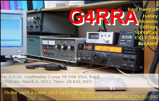 K7LOL ham radio QSL cards