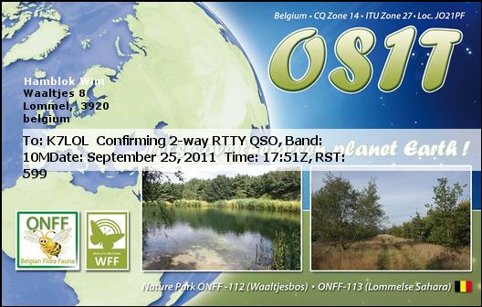 K7LOL ham radio QSL cards