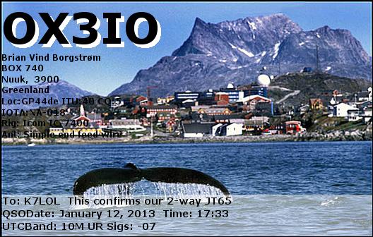 K7LOL ham radio QSL cards