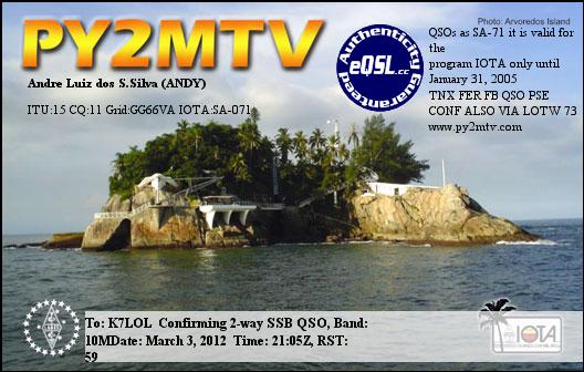 K7LOL ham radio QSL cards