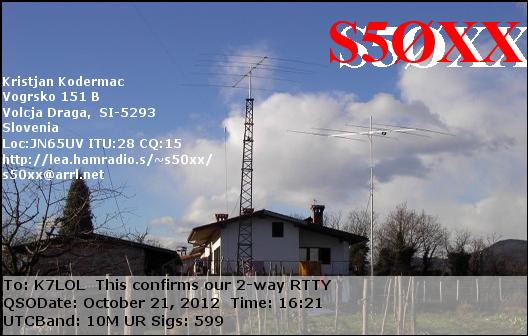 K7LOL ham radio QSL cards