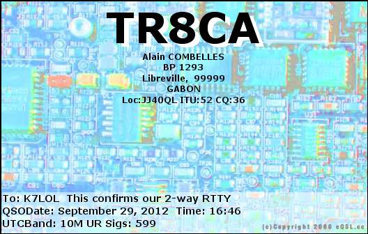 K7LOL ham radio QSL cards